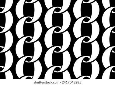 Seamless geometric chain pattern. Vector Illustration.