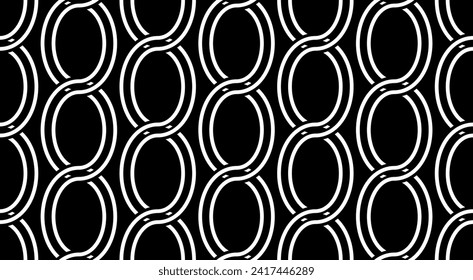 Seamless geometric chain pattern. Vector Illustration.