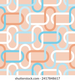 Seamless geometric chain pattern. Vector Illustration.