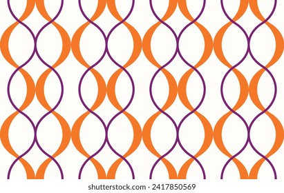 Seamless geometric chain pattern. Vector Illustration.