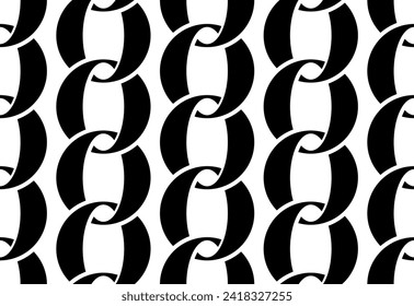 Seamless geometric chain pattern. Vector Illustration.