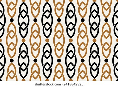 Seamless geometric chain pattern. Vector Illustration.