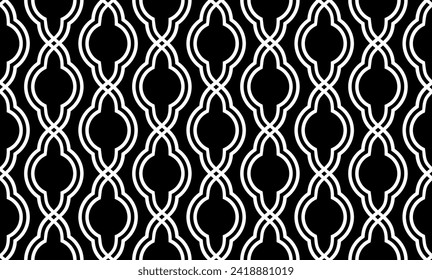 Seamless geometric chain pattern. Vector Illustration.