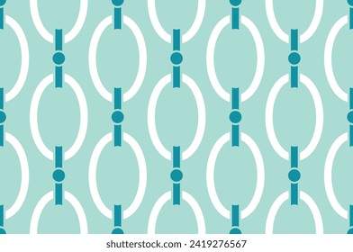 Seamless geometric chain pattern. Vector Illustration.