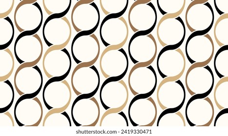 Seamless geometric chain pattern. Vector Illustration.