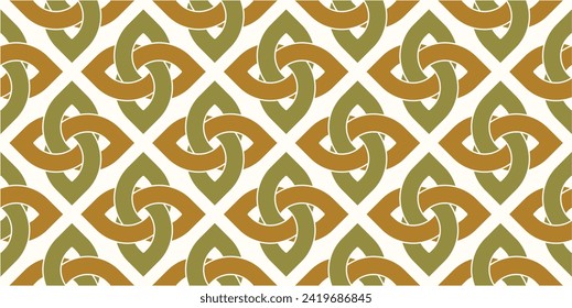 Seamless geometric chain pattern. Vector Illustration.