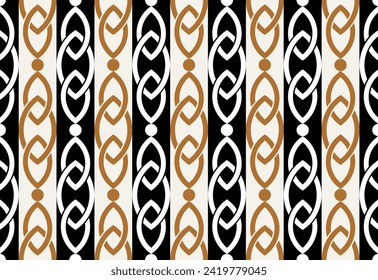 Seamless geometric chain pattern. Vector Illustration.