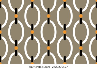 Seamless geometric chain pattern. Vector Illustration.