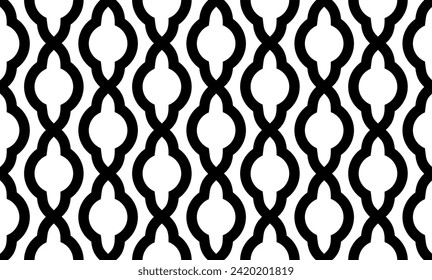 Seamless geometric chain pattern. Vector Illustration.