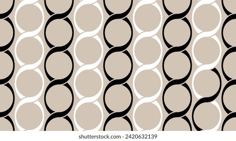 Seamless geometric chain pattern. Vector Illustration.