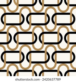 Seamless geometric chain pattern. Vector Illustration.