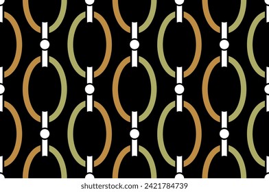 Seamless geometric chain pattern. Vector Illustration.