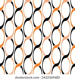 Seamless geometric chain pattern. Vector Illustration.