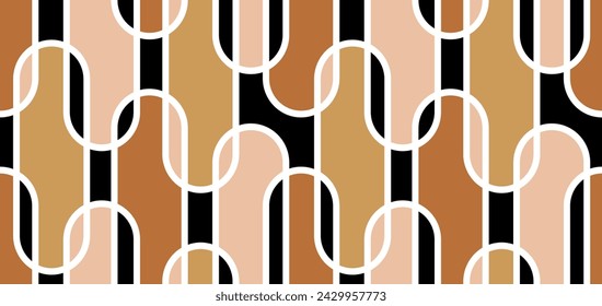 Seamless geometric chain pattern. Vector Illustration.