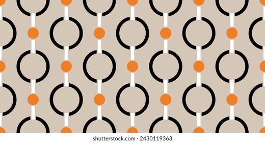 Seamless geometric chain pattern. Vector Illustration.
