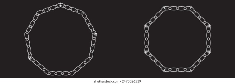 Seamless geometric chain pattern. Vector Illustration design eps 10