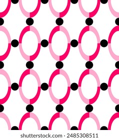 Seamless geometric chain pattern. Vector Illustration.