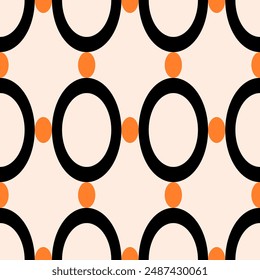 Seamless geometric chain pattern. Vector Illustration.
