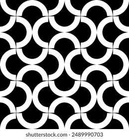 Seamless geometric chain pattern. Vector Illustration.