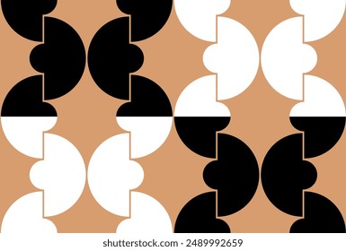 Seamless geometric chain pattern. Vector Illustration.