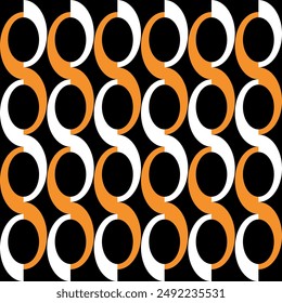 Seamless geometric chain pattern. Vector Illustration.