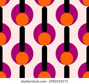 Seamless geometric chain pattern. Vector Illustration.