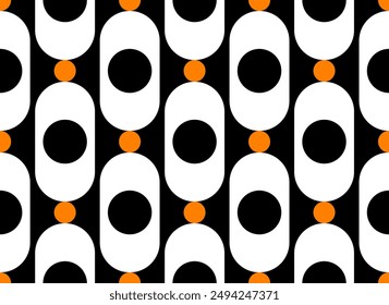 Seamless geometric chain pattern. Vector Illustration.
