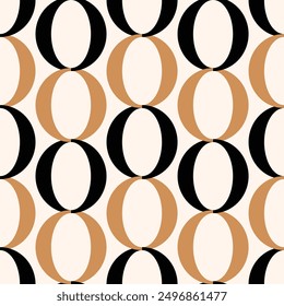 Seamless geometric chain pattern. Vector Illustration.