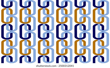 Seamless geometric chain pattern. Vector Illustration.