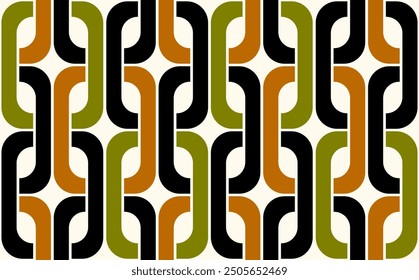 Seamless geometric chain pattern. Vector Illustration