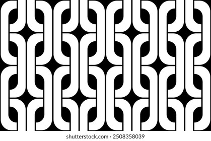 Seamless geometric chain pattern. Vector Illustration