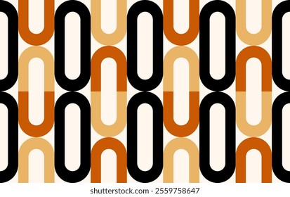 Seamless geometric chain pattern. Vector Illustration.