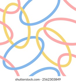 Seamless geometric chain pattern. Vector Illustration.