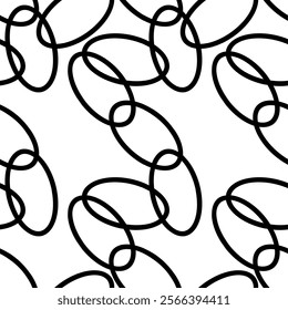 Seamless geometric chain pattern. Vector Illustration.