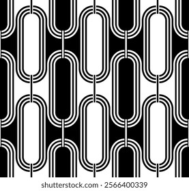 Seamless geometric chain pattern. Vector Illustration.