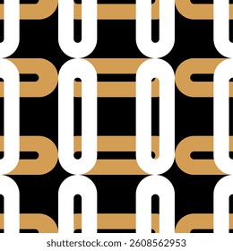 Seamless geometric chain pattern. Vector Illustration.