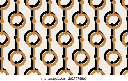 Seamless geometric chain pattern. Vector Illustration.