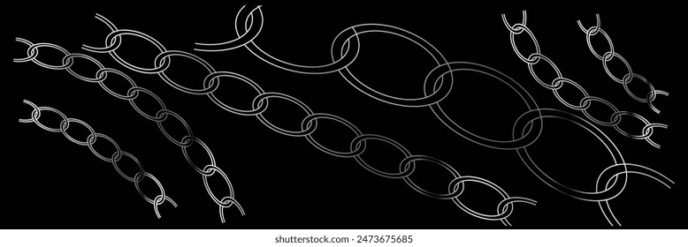 Seamless Geometric Chains Pattern. Vector Illustration. Chain pattern vector.