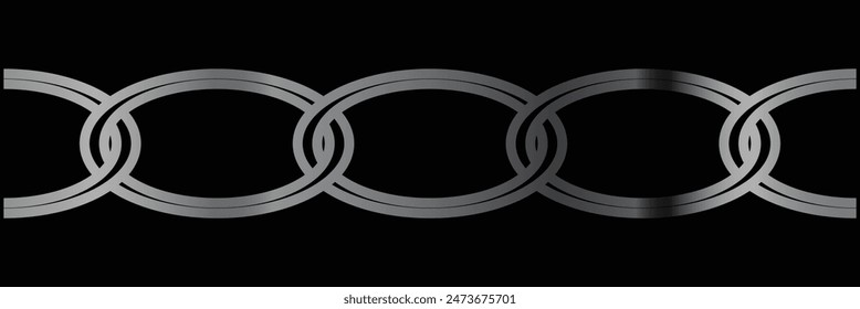 Seamless Geometric Chains Pattern. Vector Illustration. Chain pattern vector.
