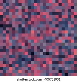 Seamless geometric checked pattern. Ideal for printing onto fabric and paper or decoration. Pink, violet, purple, blue colors.  