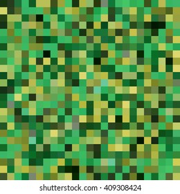 Seamless geometric checked pattern. Ideal for printing onto fabric and paper or decoration. Green, yellow, black colors.   