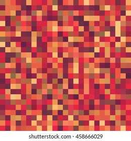 Seamless geometric checked pattern. Ideal for printing onto fabric and paper or decoration.  Red, brown, orange colors. 