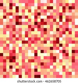 Seamless geometric checked pattern. Ideal for printing onto fabric and paper or decoration.  Yellow, red, orange colors. 