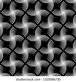 Seamless geometric checked pattern. Twisred lines texture. Vector art.