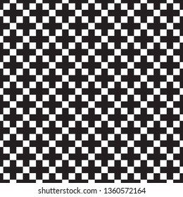 Seamless geometric checkerboard cross pattern background