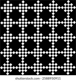 A seamless geometric checkered design pattern. Used for design surfaces, fabrics and textiles.