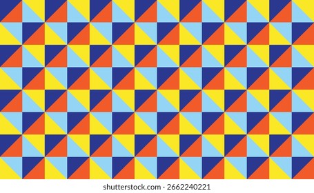 Nahtloses geometrisches Chevron-Muster mit blauen Tönen, die eine visuelle 3D-Illusion erzeugen