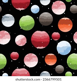 Seamless geometric circle and dot pattern background for wallpaper,gift wrapping,packaging,brochure cover template design.
