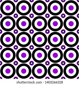 Seamless geometric circle pattern background design - color vector graphic