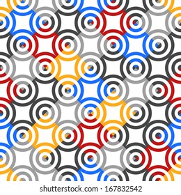 Seamless Geometric Circle Pattern Background Vector Stock Vector ...